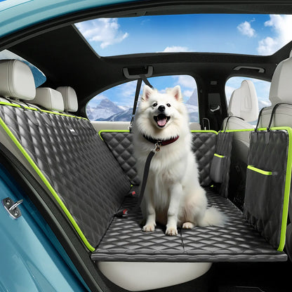 Pecute Dog Car Seat Cover - Waterproof Dog Backseat Hammock with Mesh Window & Storage Pocket, 600D Non-Slip for Car/Truck, Easy to Install Washable,Summervibes,Petlovers,Summervibes