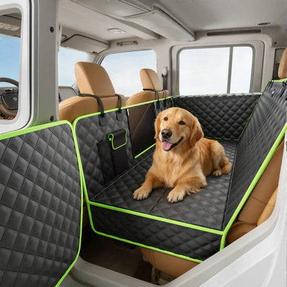 Pecute Dog Car Seat Cover - Waterproof Dog Backseat Hammock with Mesh Window & Storage Pocket, 600D Non-Slip for Car/Truck, Easy to Install Washable,Summervibes,Petlovers,Summervibes
