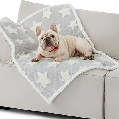 Lesure Waterproof Pet Blanket for Dogs & Cats -Sided Jacquard Shag & Sherpa Fleece Blanket for Pets and Humans, 3D Textured Cloud Pattern, Machine Washable, Durable & Portable, Soft Couch Protector
