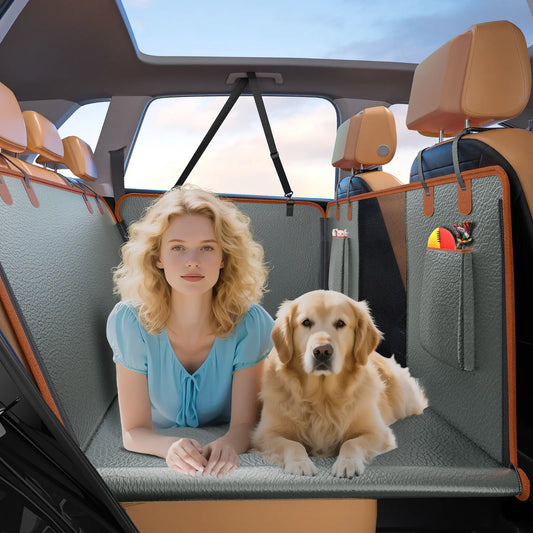 MIXJOY Dog Accessories,Waterproof Hard Bottom Dog Car Seat Cover, Folding Dog Bed for Car Travel,Outside Dog Bed,Expanded Space & Weight up to 400LBS #Summervibes #Petlovers