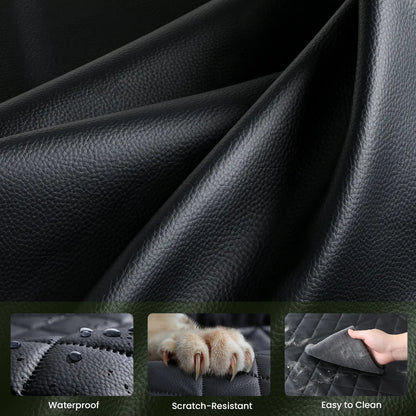 Pecute Dog Car Seat Cover - Waterproof Dog Backseat Hammock with Mesh Window & Storage Pocket, 600D Non-Slip for Car/Truck, Easy to Install Washable,Summervibes,Petlovers,Summervibes